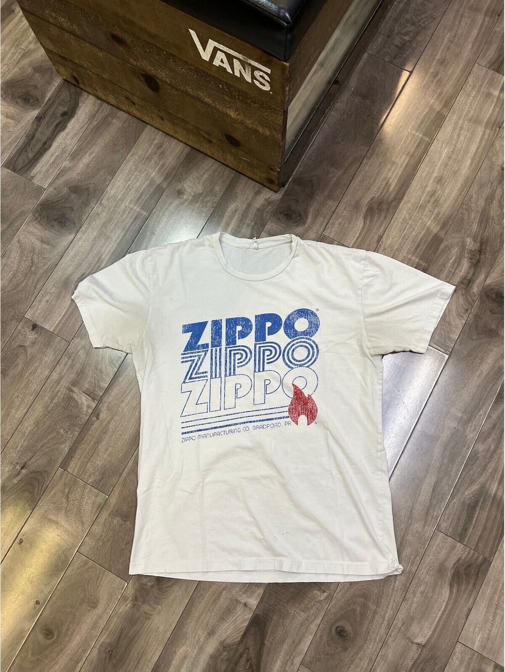 Vintage Y2K Zippo Manufacturing Co. Bradford, PA Graphic Tee